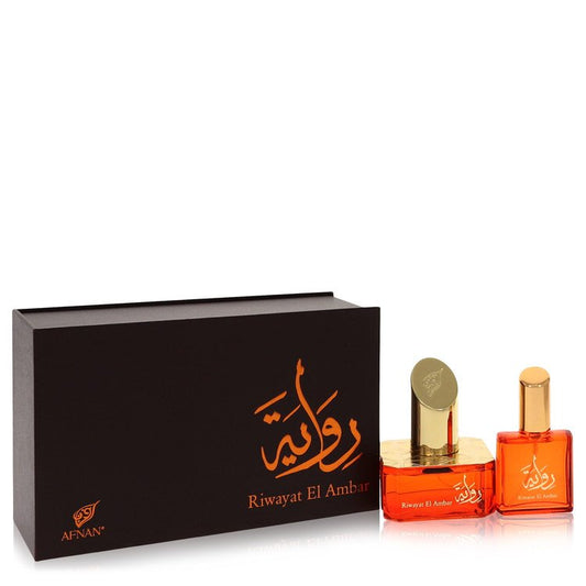 Riwayat El Ambar Eau De Parfum Spray + Free .67 oz Travel EDP Spray By Afnan